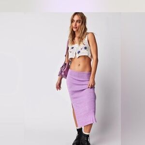 Free People Knit Midi Skirt